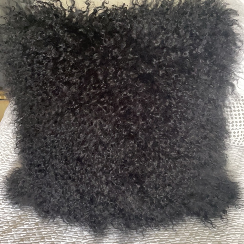 West Elm Fur Pillow Cover 18 x 18. Cover only
